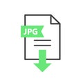JPG vector icon. Download file Royalty Free Stock Photo
