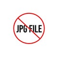 JPG will not work here vector icon. no JPG file