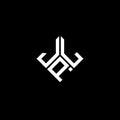 JPL letter logo design on black background. JPL creative initials letter logo concept. JPL letter design