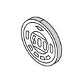 jpy coin isometric icon vector illustration