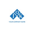JQK letter logo design on white background. JQK creative initials letter logo concept. JQK letter design Royalty Free Stock Photo