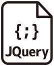 JQuery icon | Major programming language vector icon illustration Royalty Free Stock Photo