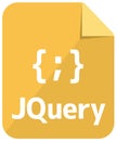 JQuery icon | Major programming language vector icon illustration   color version Royalty Free Stock Photo