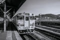 JR Takayama line local train - classic vintage train at Japan tr Royalty Free Stock Photo