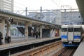 JR Takayama line local train classic vintage train 1 Nov 2013 Royalty Free Stock Photo