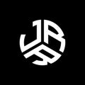 JRR letter logo design on black background. JRR creative initials letter logo concept. JRR letter design Royalty Free Stock Photo