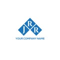 JRR letter logo design on white background. JRR creative initials letter logo concept. JRR letter design Royalty Free Stock Photo