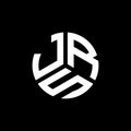 JRS letter logo design on black background. JRS creative initials letter logo concept. JRS letter design Royalty Free Stock Photo