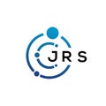 JRS letter technology logo design on white background. JRS creative initials letter IT logo concept. JRS letter design