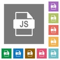 JS file format square flat icons