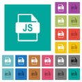 JS file format square flat multi colored icons
