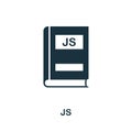 Js icon. Creative element design from programmer icons collection. Pixel perfect Js icon for web design, apps, software Royalty Free Stock Photo