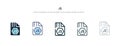 Js icon in different style vector illustration. two colored and black js vector icons designed in filled, outline, line and stroke