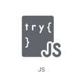 Js icon. Trendy Js logo concept on white background from Program Royalty Free Stock Photo