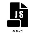 Js icon vector isolated on white background, logo concept of Js