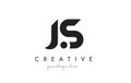 JS Letter Logo Design with Creative Modern Trendy Typography.