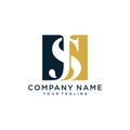 JS logo. Company logo. Monogram design. Letters J and S