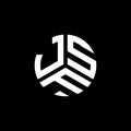JSF letter logo design on black background. JSF creative initials letter logo concept. JSF letter design