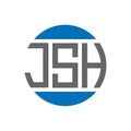 JSH letter logo design on white background. JSH creative initials circle logo Royalty Free Stock Photo