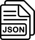 JSON data file Vector Icon Royalty Free Stock Photo