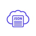 JSON file, document in a cloud icon