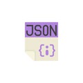 JSON file flat icon