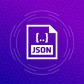 JSON file format icon for web and apps