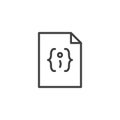Json file format outline icon
