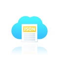 JSON file upload to cloud, icon for web
