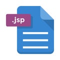 Jsp file flat vector icon Royalty Free Stock Photo