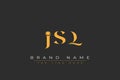 JSQ abstract letter logo design Royalty Free Stock Photo