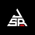 JSR triangle letter logo design with triangle shape. JSR triangle logo design monogram. JSR triangle vector logo template with red Royalty Free Stock Photo