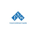 JSW letter logo design on white background. JSW creative initials letter logo concept. JSW letter design