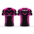 Black Pink t-shirt for e-sport players, gaming jersey design template Royalty Free Stock Photo