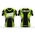 Shirt Jersey, Clothing for Gamers, shirt template with green lime. Soccer uniform design