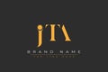JTA abstract letter logo design Royalty Free Stock Photo