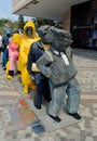 Ju Ming: Lining up Sculpture from the Living World Series Hong Kong Royalty Free Stock Photo