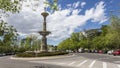 Juan de Villanueva fountain in Camoens street in Madrid Royalty Free Stock Photo