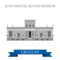 Juan Manuel Blanes Museum in Uruguay vector flat attraction