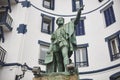 Juan Sebastian Elcano statue in Guetaria village, Euskadi