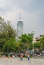 Juarez Avenue near central Alameda park and Torra Latina, mexico city - may 2023 Royalty Free Stock Photo