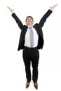 Jubilant businessman rejoicing Royalty Free Stock Photo