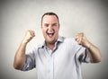 Jubilating man Royalty Free Stock Photo