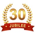 Jubilee button with banner 30 years