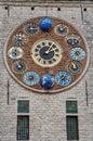 The Jubilee clock on the Zimmer Tower, Lier, Belgium Royalty Free Stock Photo