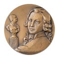 Jubilee medal of the famous Russian sculptor Fedot Ivanovich Shubin