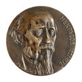 Jubilee medal large desktop medallion famous Russian poet, publicist, classic of Russian literature Nikolai Alekseevich Nekrasov