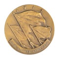 Jubilee medal large desktop medallion famous Russian revolutionary, politician, Marxist Vladimir Ilyich Lenin Ulyanov in flood