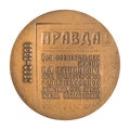 Jubilee medal large desktop medallion Soviet political and party leader of the Comintern Joseph Aronovich Pyatnitsky