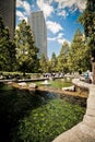 Jubilee Park at Canary Wharf, Docklands, London Royalty Free Stock Photo